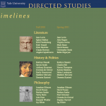 Directed Studies Timeline: Home Page