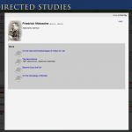 Directed Studies Timeline: Information Overlay