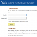 wpCAS-w-LDAP: CAS Authentication Screen