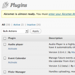 Plugin Visibility Manager: Normal View