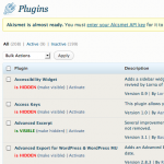 Plugin Visibility Manager: Super Administrator View