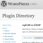 wpCAS-w-LDAP: Wordpress Repository